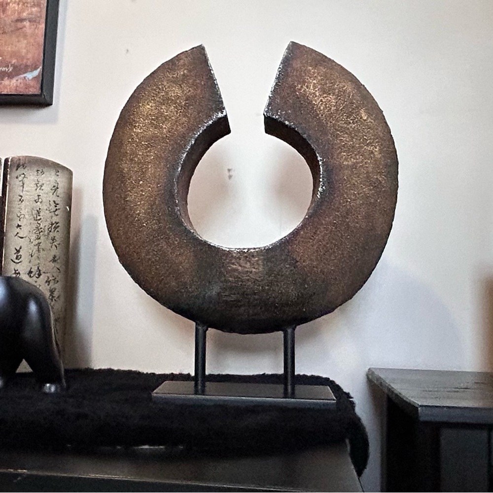 PartyLite Bronze Circular Sculpture